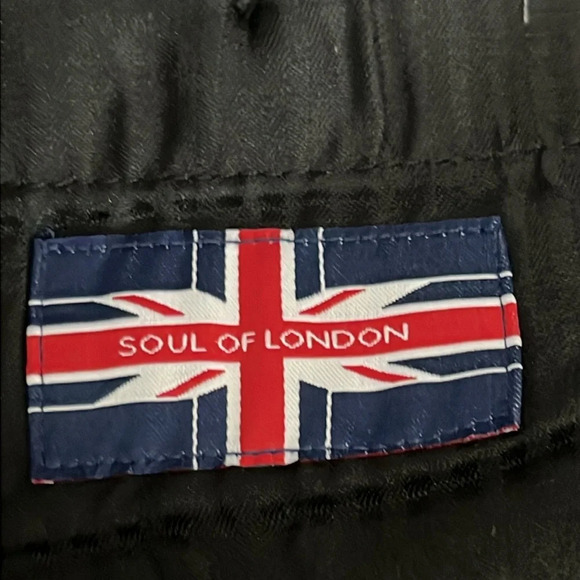 Soul of London Flat Front Unhemmed Dress Pants in Gray - NWOT - Size  35R - Picture 4 of 6